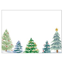 Caspari Christmas Trees Self-Adhesive Labels - 36 Count