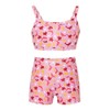 Racoon Girls' Swimwear Bikini, Pink dolphin