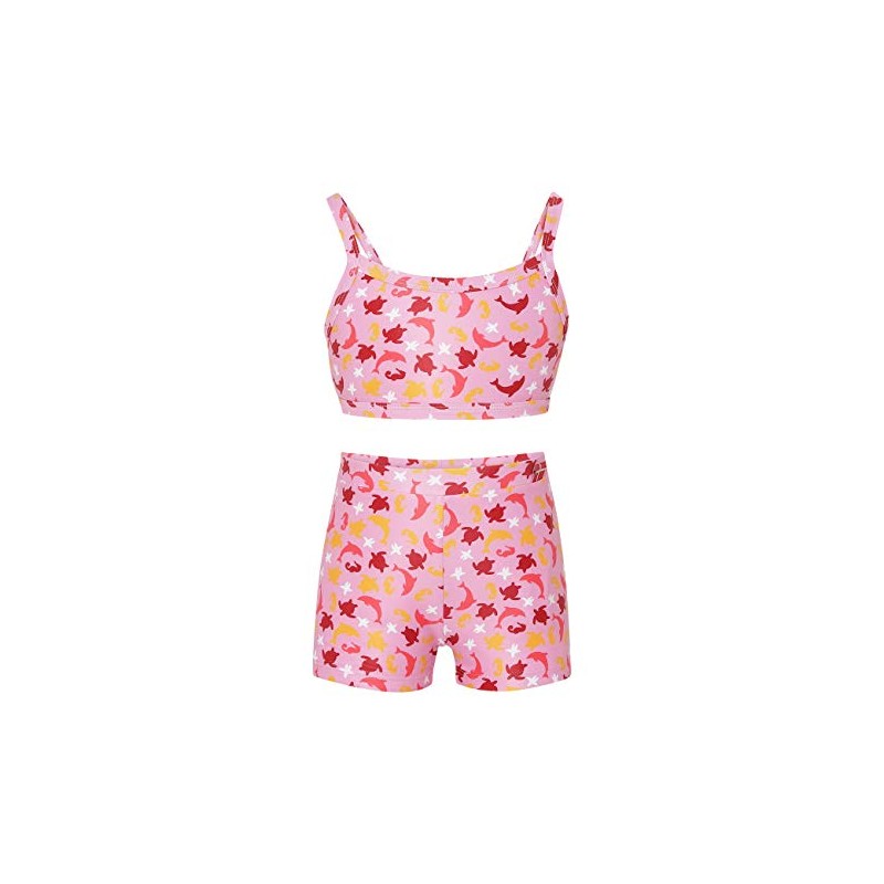 Racoon Girls' Swimwear Bikini, Pink dolphin