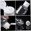 IWOWHERO 20pcs Portable Refillable Plastic Squeeze Bottles with Clamshell Caps