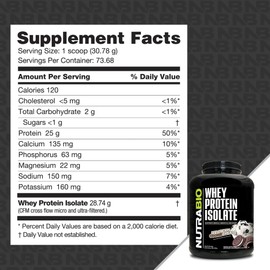 NutraBio NutraBio Whey Protein Powder Isolate Supplement C 25g of Protein Per Scoop with Complete Amino Acid Profile - Soy and Gluten Free - Zero Fillers and Non-GMO - Ice Cream Cookie Dream - 5 Lbs.