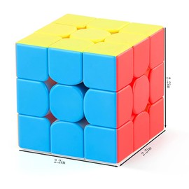 QiYi Stickerless Magic Cube 3x3 3 Dimensional Puzzle, World Standard Coloring, Competition Cube, For Ages 6+ (Competition Version)