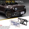 No Drill License Plate Holder Compatible with Jeep Cherokee 2014-2023