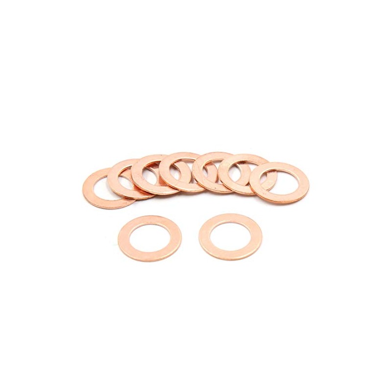 sourcing map Washers 10 Pieces Rings Flat Sealing Rings 15