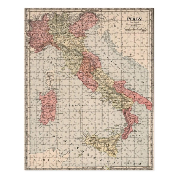 CafePress Vintage Map of Italy (1883) Large Puzzle, 500 pcs.