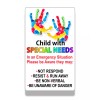 Real Sticky Child Special Needs Emergency Alert Sticker Car Van