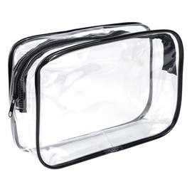 FACHOI Clear Travel Toiletries Bag, Portable Waterproof Toiletry Bags for Women and Men, Clear Makeup Bags PVC Cosmetic Bag, Travel Essentials Wash Bag for Travelling F6-TMXSD