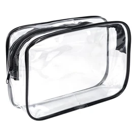 FACHOI Clear Travel Toiletries Bag, Portable Waterproof Toiletry Bags for Women and Men, Clear Makeup Bags PVC Cosmetic Bag, Travel Essentials Wash Bag for Travelling F6-TMXSD