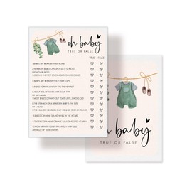 Nuhany Hilarious Baby Shower Games, Locally Grown Oh Baby True or False Game Cards, Farmer's Market Party Decorations Favors Ideas -30 pcs, 5x7 in - G01