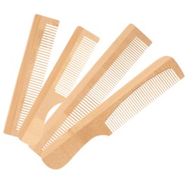 WOONEKY Portable Wooden Comb Set Detangler Teasing Wet Hair Combs for Women Men