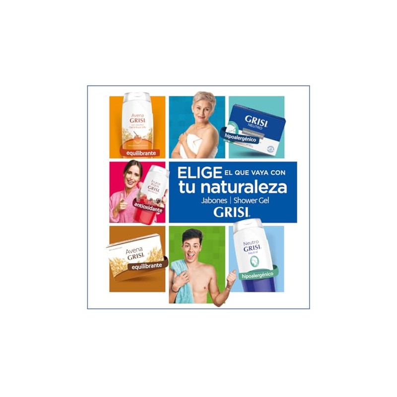 GRISI, Cuadripack Jabón Neutro | Limpia y suaviza la piel