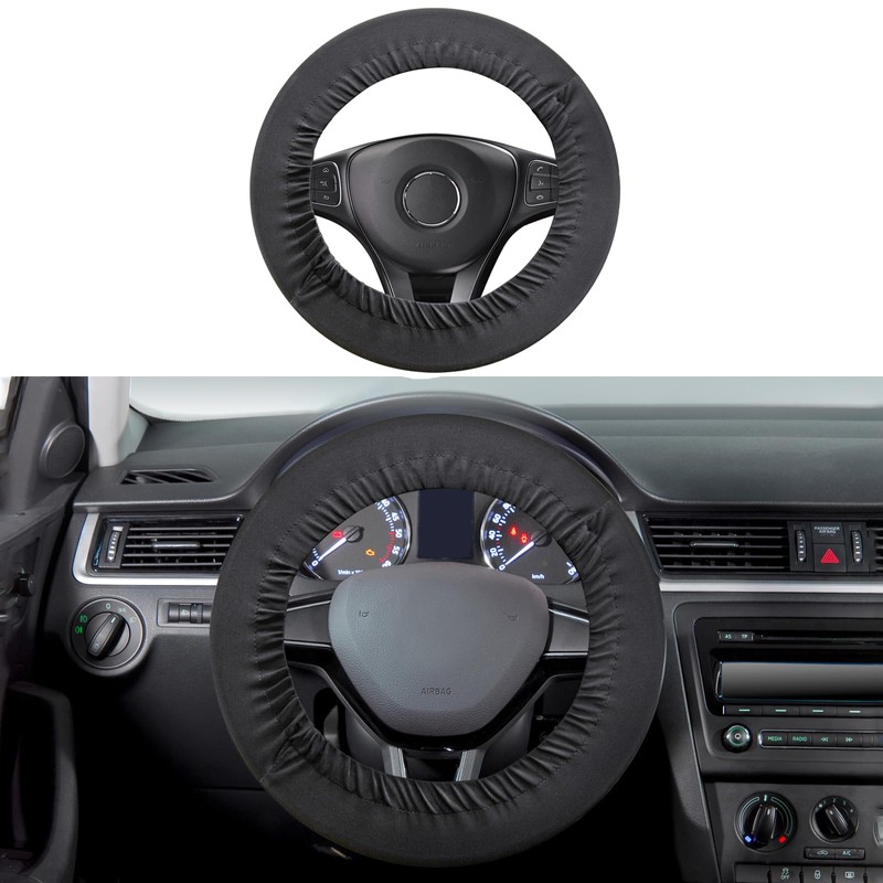 Black Steering Wheel Cover, Car Steering Wheel Cover Non-slip Universal