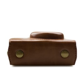 Rieibi G7X II G7X III - Funda de piel vintage para cámara réflex digital Canon PowerShot G7 X Mark II/G7 X Mark III - Funda protectora con correa, color marrón
