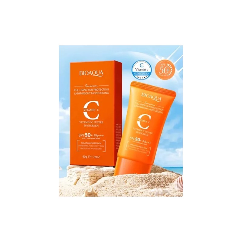 Bioaqua Protector Solar Con Vitamina C Spf 50 Aclarante 50g