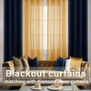 KOUFALL Gold Curtains for Living Room 84 Inches Long,Sheer Geometric