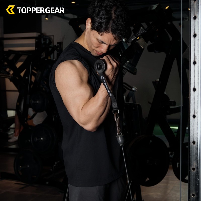 TOPPERGEAR Tricep Ramp Single Hand Grip with Ergo Grip for