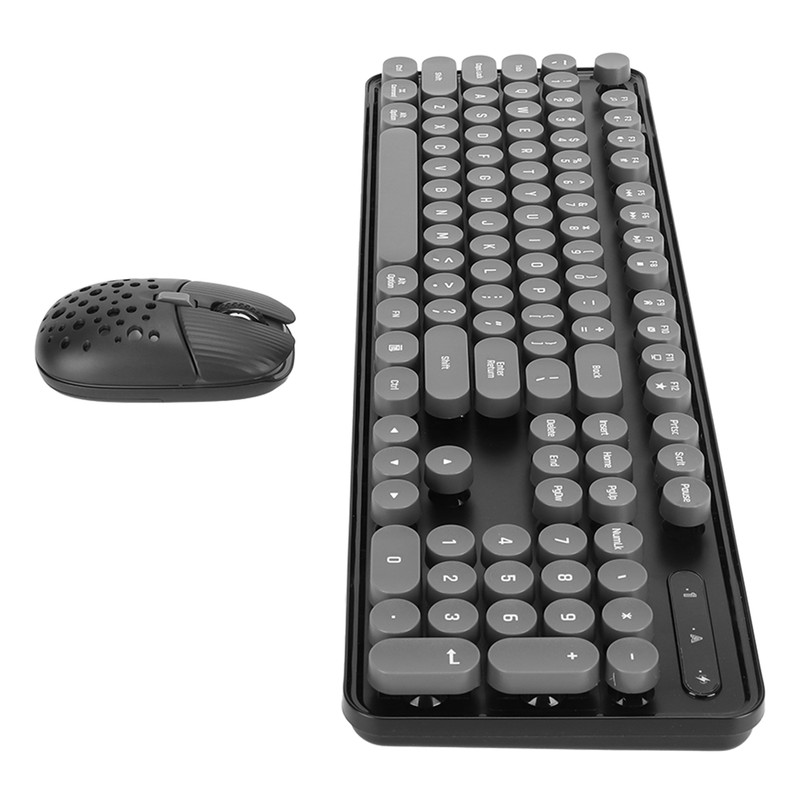 Wireless Keyboard and Mouse Combo Pure Color Retro 2.4G Wireless