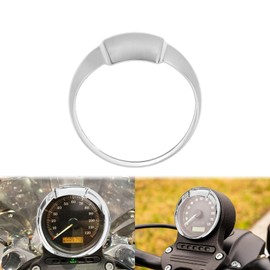 HDBUBALUS Motorcycle 4" Speedometer Trim Ring Bezel Visor Cover for Harley Meter Bezel Sportster Dyna Breakout Touring Electra Street Road Glide Trike Aluminum