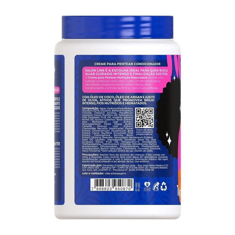 Salon Line - Linha Tratamento (Creme Para Pentear) - Nutricao