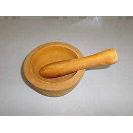 spice smasher hand made wooden mortar and pestle set with 7 inch diameter mortar bowl