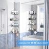 Corner Shower Caddy Tension Pole: 4-Tier Adjustable Rustproof Bathroom Organizer
