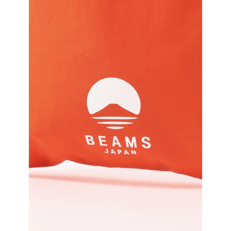 Beams Japan Campus Bag Logo Drawstring Shoulder Bag, orange