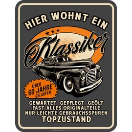 RAHMENLOS Tin Sign Grey 17 x 22