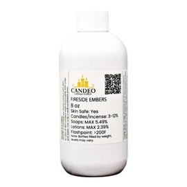 Fireside Embers Fragrance Oil (8oz Bottle) | Candle Making, Soap Making, Room Sprays, Bath Bombs, Lotion, Car Fresheners, Wax Melts | Candeo Candle Supply | Phthalate Free & Prop 65 Compliant