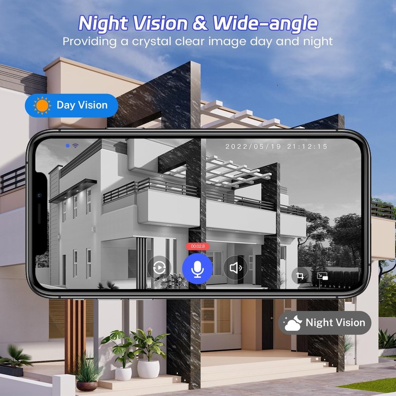 guggre 1080p Wireless Video Doorbell + Indoor Ring Chime, Enhanced