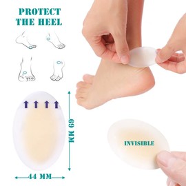 10 Pack Invisible Blister Plasters Hydrocolloid Invisible Blister Cushion Gel Blister Guard Waterproof Blister Plasters Bandages for Heel Foot Toe and Guard Skin