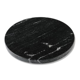 Koville Brazilian Natural Marble Cutting Board for Kitchen, 11inch Round Hand Crafted Marble Slab for Cheese, Charcuterie, Pastry Board - Wedding Gift, House Warming Gift(Via Lactea)