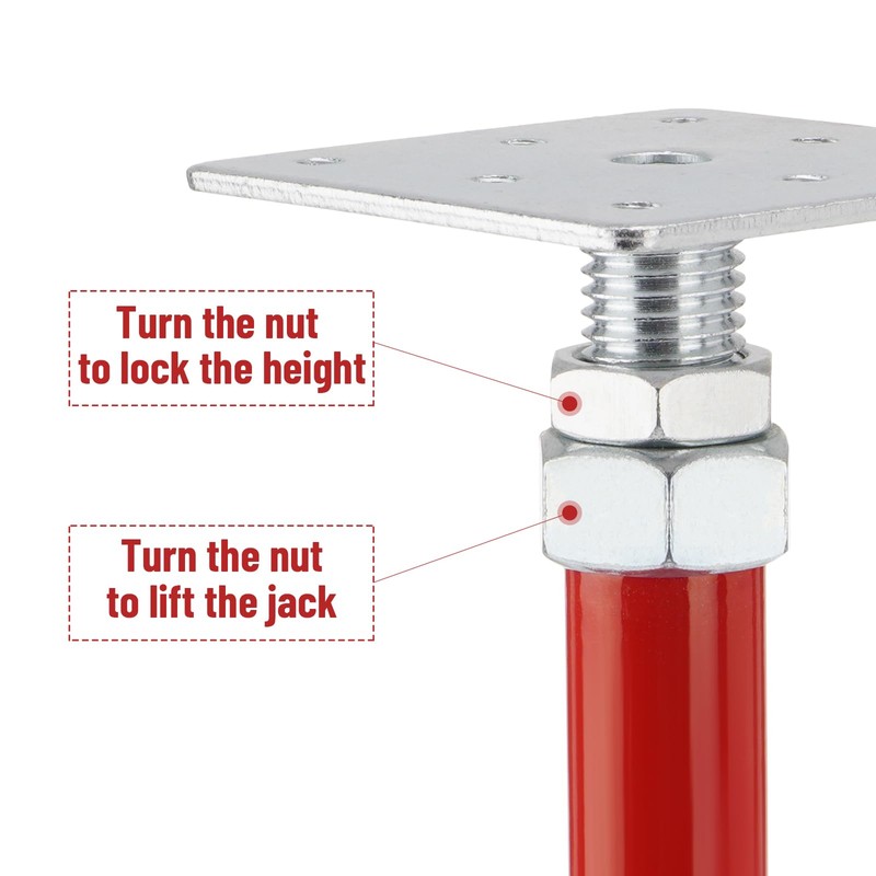 TRUCFUSION House Floor Jacks, 5-8" Height Range Adjustable Screw Jacks