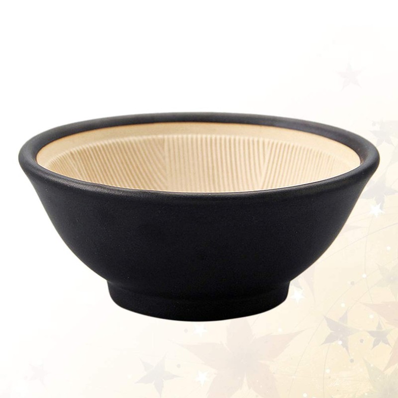 Angoily Japanese Mortar Bowl Reusable Traditional Table Zen Garlic Bowl