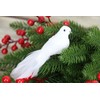 Yistao Artificial White Doves, 12 Pack White Feathered Mini Birds