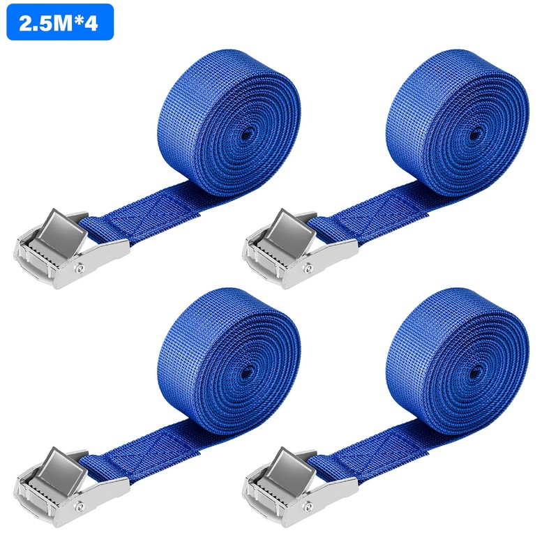LUZOON Tie Down Straps 4 Pieces 2.5 m Lashing Straps