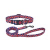 Olahibi Dog Collar and Leash Combo Set, Union Flag Pattern,