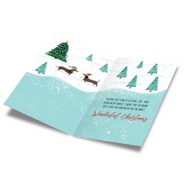Prime Greetings Brother Christmas Card, Made in America, Eco-Friendly, Thick Card Stock with Premium Envelope 5in x 7.75in, Packaged in Protective Mailer