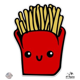 GT Graphics Cute French Fries - 12" Vinyl Sticker Waterproof Decal
