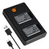 DSTE 2-Pack NP-BX1 + Rapid Dual Charger Compatible with Sony