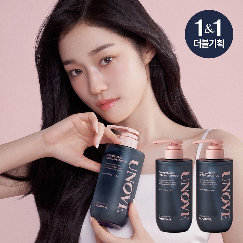 UNOVE Deep Damage Repair Shampoo 500g Due Set (Sweet Breeze/Rosy