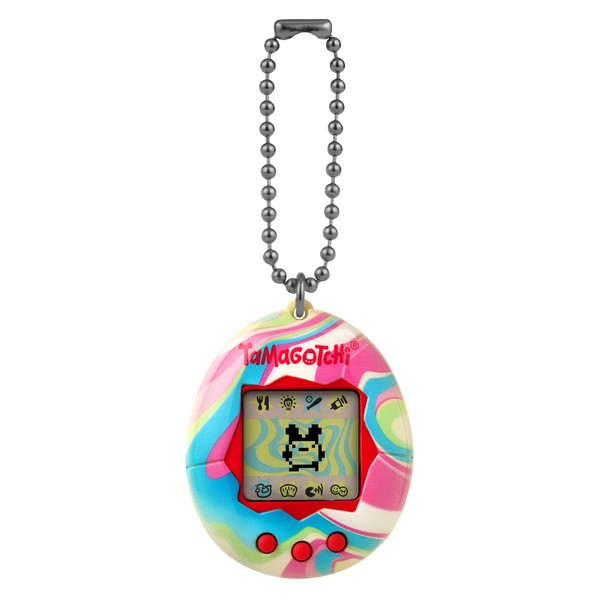 BandAI Tamagotchi Original Pastle Marble Shell | Tamagotchi Original Cyber Pet 90s Adults and Kids Toy with Chain | Retro Virtual Pets are Great Boys and Girls Toys or Gifts for Ages 8+