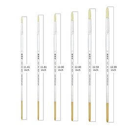 XDT#767-3 Round Tip Art Brush 6Pc #1#3#5#7#9#11 Hog Acrylic Oil Watercolor