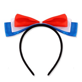 CIEHER 4th of July Bow Headband for Women Girls Red White and Blue Patriotic Hairband Independence Day Hair Accessories