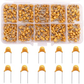 Tnisesm 600 Pcs 10Value Ceramic Capacitor Assortment Kit 0.1uf-10uf DIP Monolithic Multilayer Chip Capacitors in a Box Tn-19-2