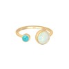 Elli Women's Boho Open Adjustable Ring with Synthetic Opal and