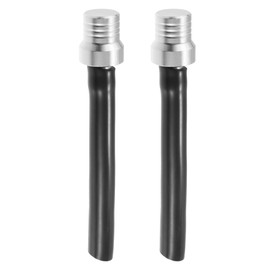 X AUTOHAUX 2 Pieces Motorcycle Fuel Cap Gas Fuel Cap Vent Hose Hose Universal Fuel Cap Vent Hose for ATV Dirt Bike Silver Tone