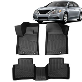 Car Floor Mats Compatible with 2016-2018 Altima，3Pcs TPE All Weather Floor Liners for Altima Accessories