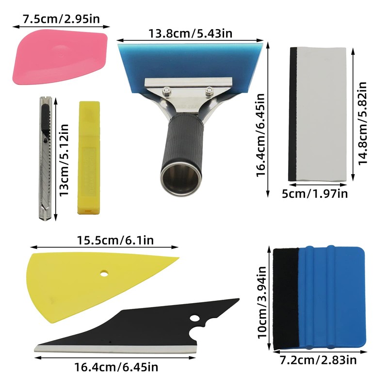 Vinyl Wrap Tool Kit WorthPlanet 8Pcs Protective Car Window Tint