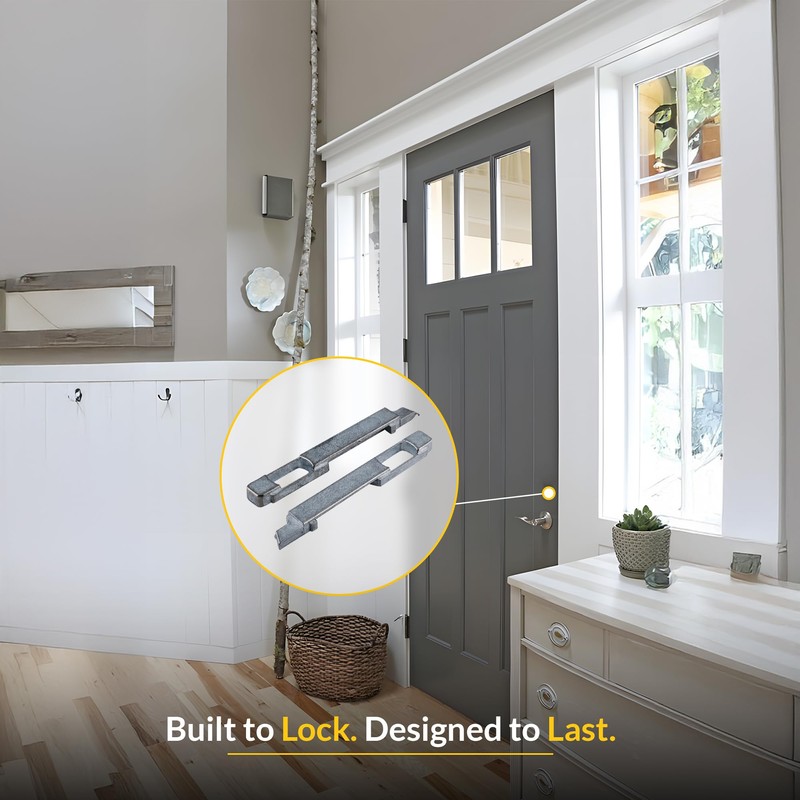 Brixwell Die Cast Finger Latch Set, Zinc Construction, Mill Finish,