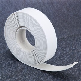 Self Adhesive Sealing Strip, White PE Peel and Stick Toilet Bowl Sticker Floor Liner Kitchen Bathroom Gaps Tape for Doors Window and Shower Glass Gaps